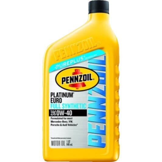 Моторное масло Pennzoil Platinum Euro 0W-40 0,946 л Моторное масло Pennzoil Platinum Euro 0W-40 0,946 л