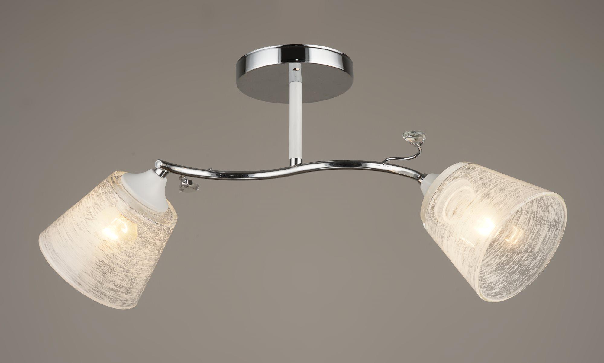 Люстра декоративная Sirius B C1423/2 CH+WT на 2 плафона