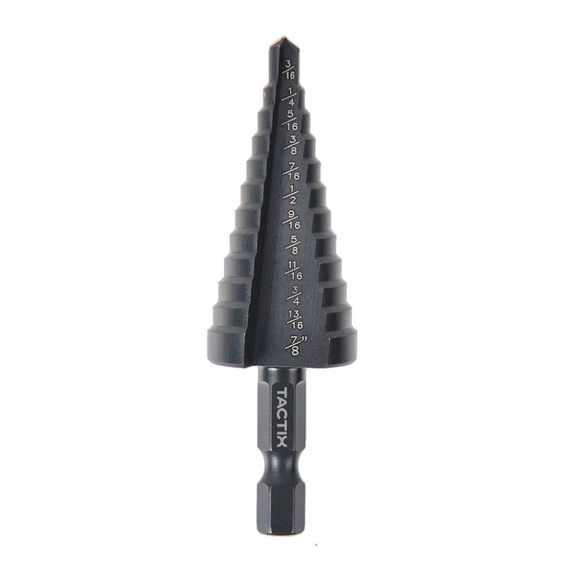 Свердло ступінчасте TACTIX HSS 416033 ⌀3/16"-7/8" по металу сталь HSS/кобальт (SDDT0DTWE416033MT0)
