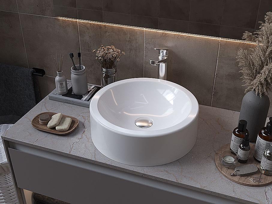 Умивальник накладний Status ADEL White (655) - фото 2