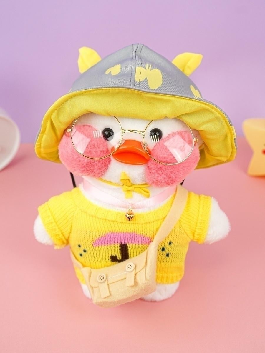 Мягкая игрушка Lalafanfan Duck Уточка в очках 30 см Белый (88c95d7e)