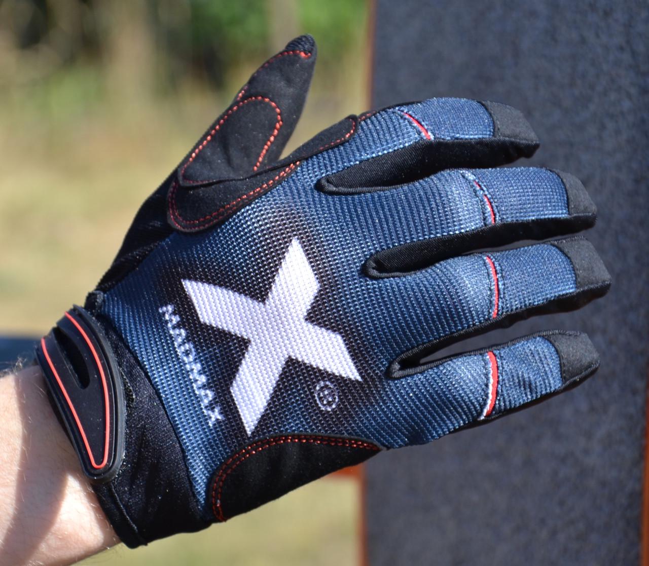 Рукавички для фітнесу MadMax MXG-102 X Gloves L Black/Grey/White - фото 3