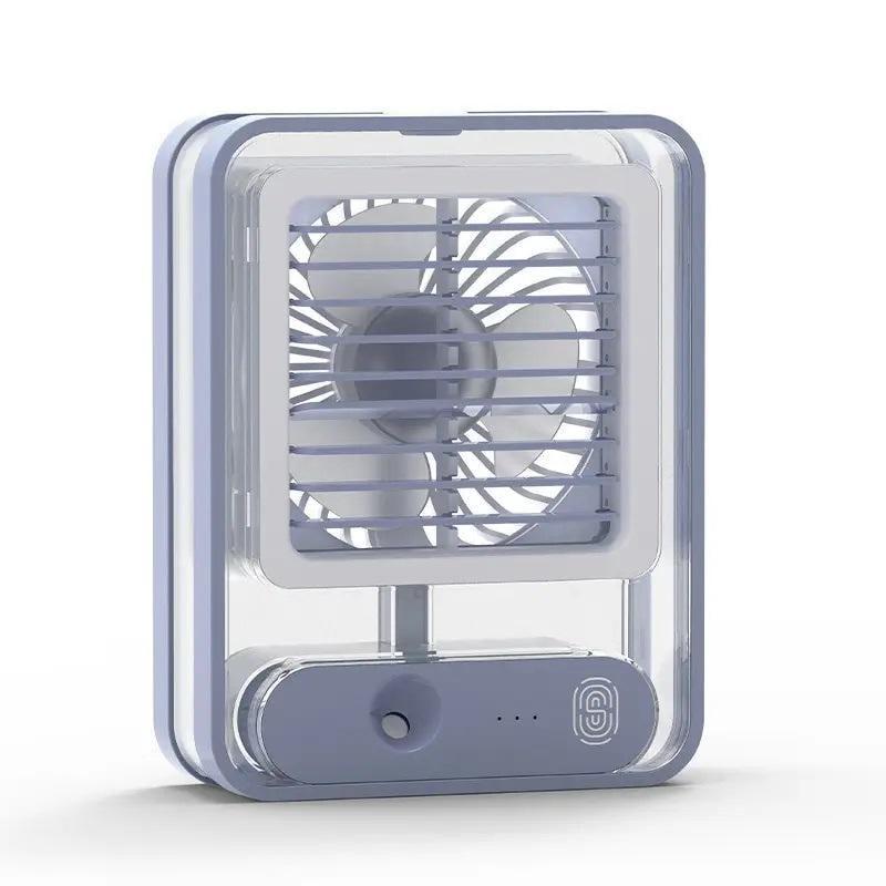 Вентилятор с увлажнителем настольный с LED-подсветкой и USB Голубой