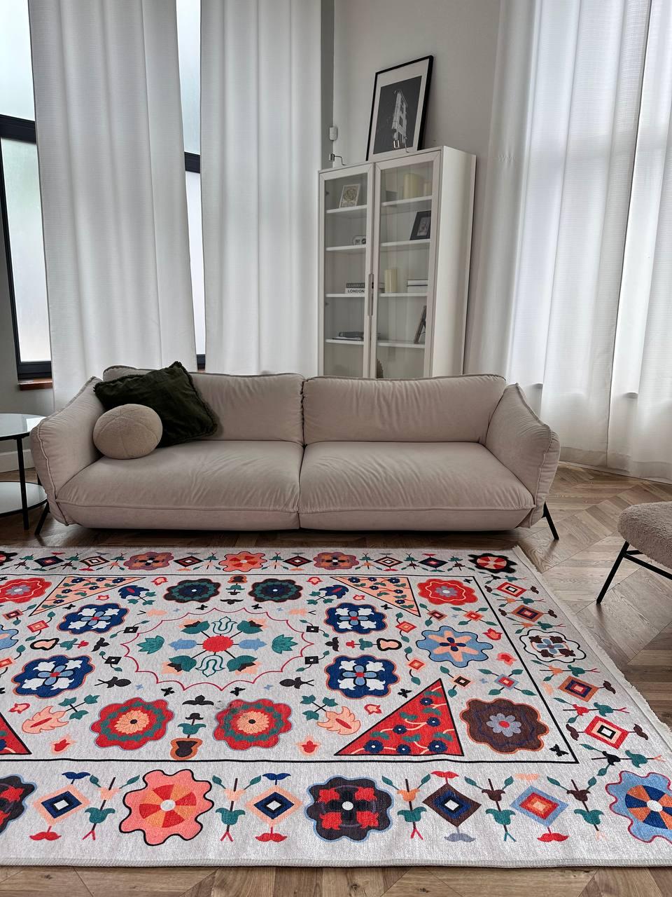 Килим безворсовий з шенілу та бавовни антиковзаючий 160х230 см (367) - фото 4 Килим безворсовий з шенілу та бавовни антиковзаючий 160х230 см (367) - фото 4