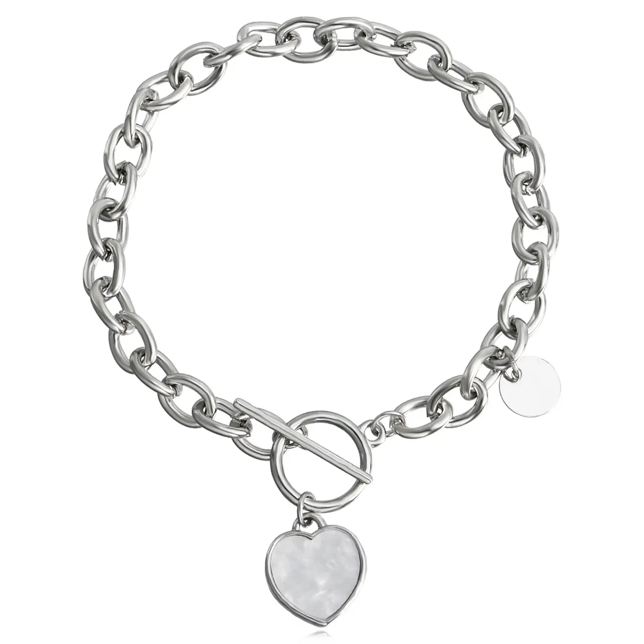 Браслет ланцюжок на руку Cерце Сріблястий (70312) Браслет ланцюжок на руку Cерце Сріблястий (70312)