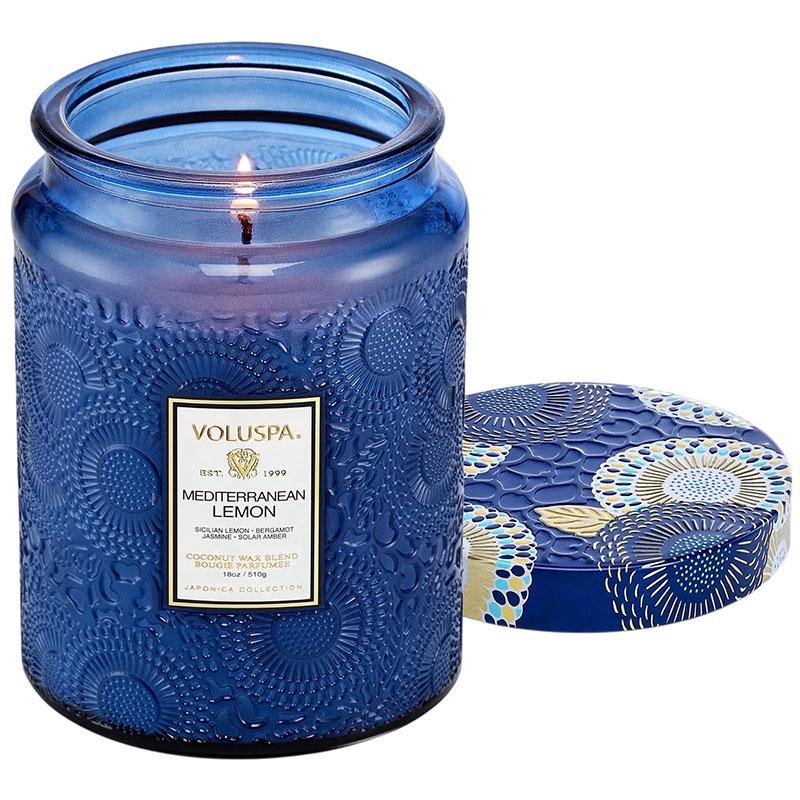 Свеча ароматическая Voluspa Japonica Mediterranean Lemon 510 г банка с крышкой (111007006)