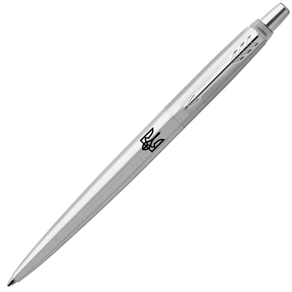 Ручка шариковая Parker JOTTER 17 UKRAINE SS CT Трезубец "Все буде Україна!" (16132_T214b)