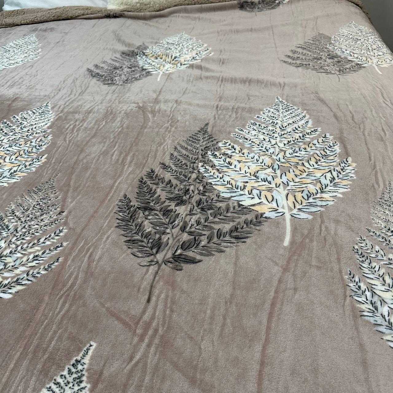 Плед-покрывало двухсторонняя 200х220 см Кофейный (30231081) - фото 3