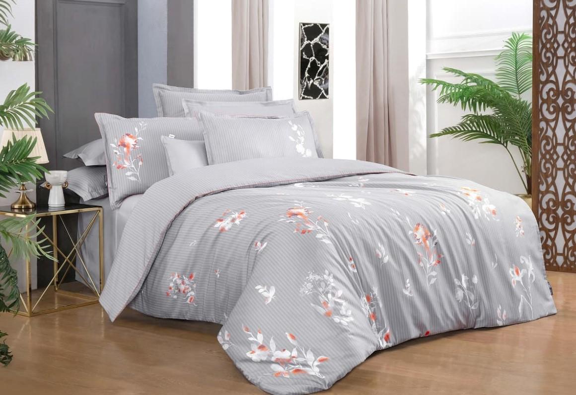 Постельное белье Sarev Lida gri 300ТС делюкс сатин евро