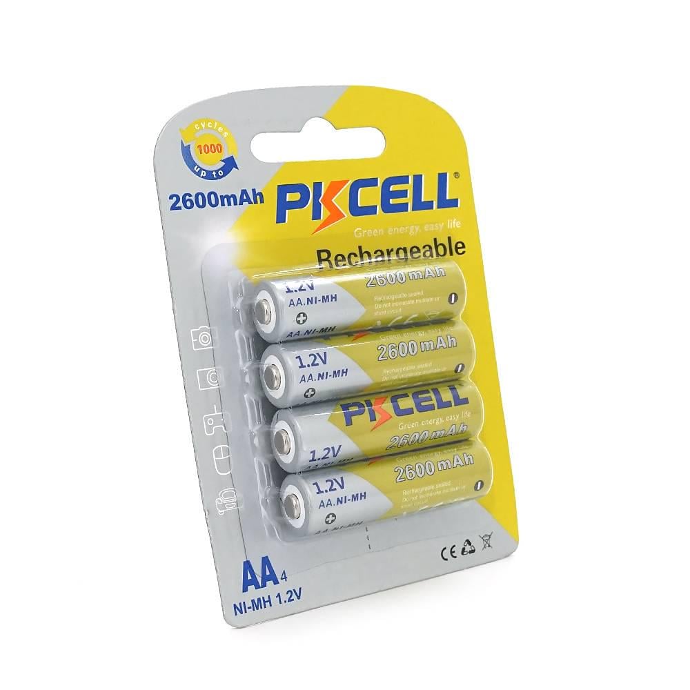 Акумулятор PKCELL Rechargeable Battery NiMH 1,2V AA 2600mAh 4 штуки у блістері (28042)