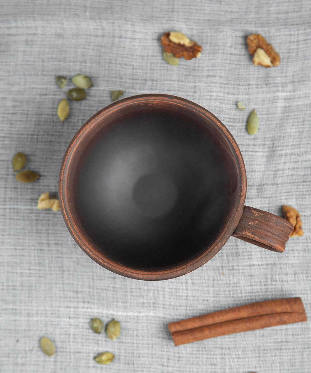 Чашка Винт из красной глины ручная работа 200 мл (1370) - фото 3