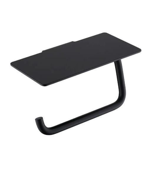 Держатель для туалетной бумаги с полкой KOER AS-0112-05 Черный (KR6174)