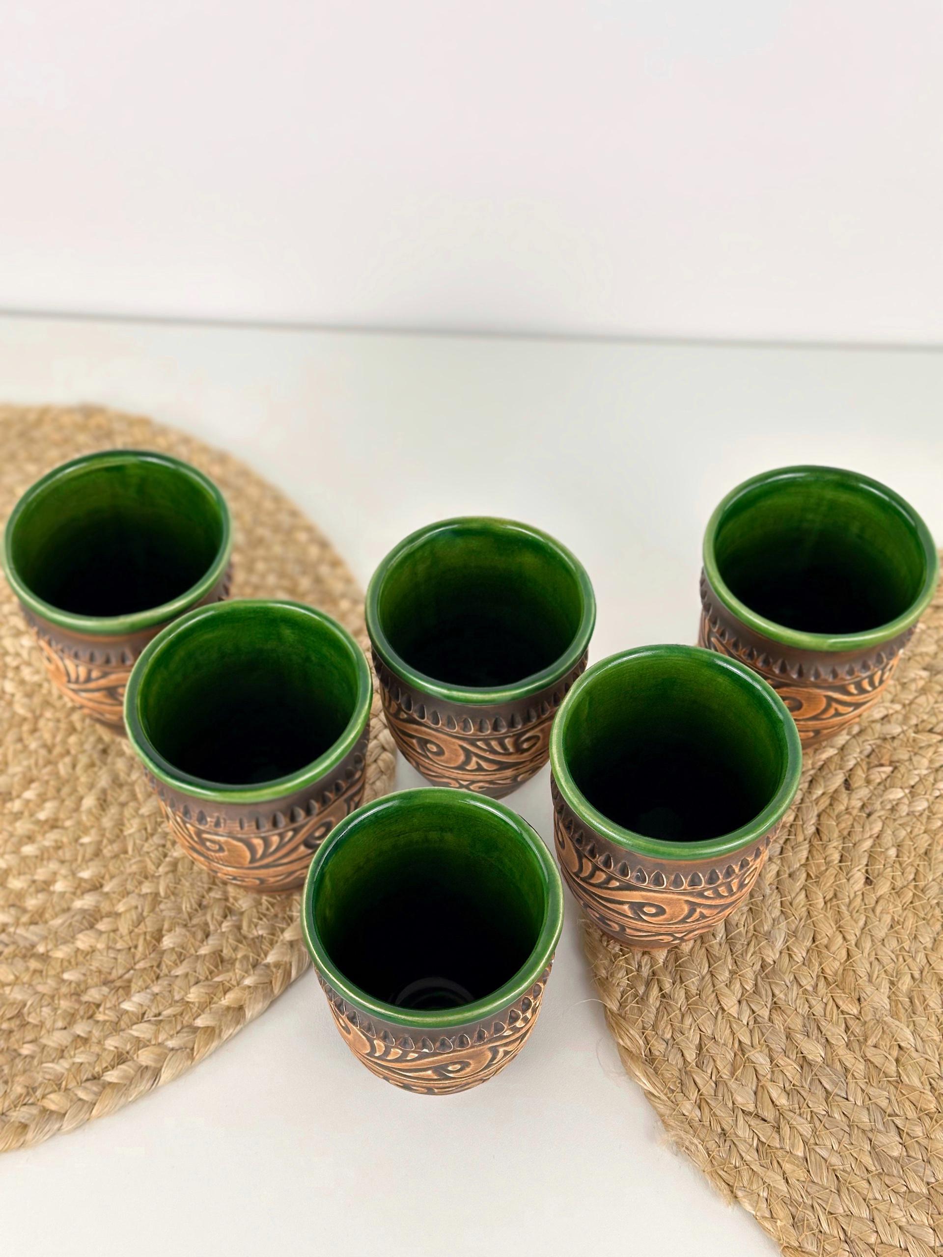 Набор глиняных стаканов Гражда 0,3 л х 6 шт. Коричневый (17019-21) - фото 2 Набор глиняных стаканов Гражда 0,3 л х 6 шт. Коричневый (17019-21) - фото 2