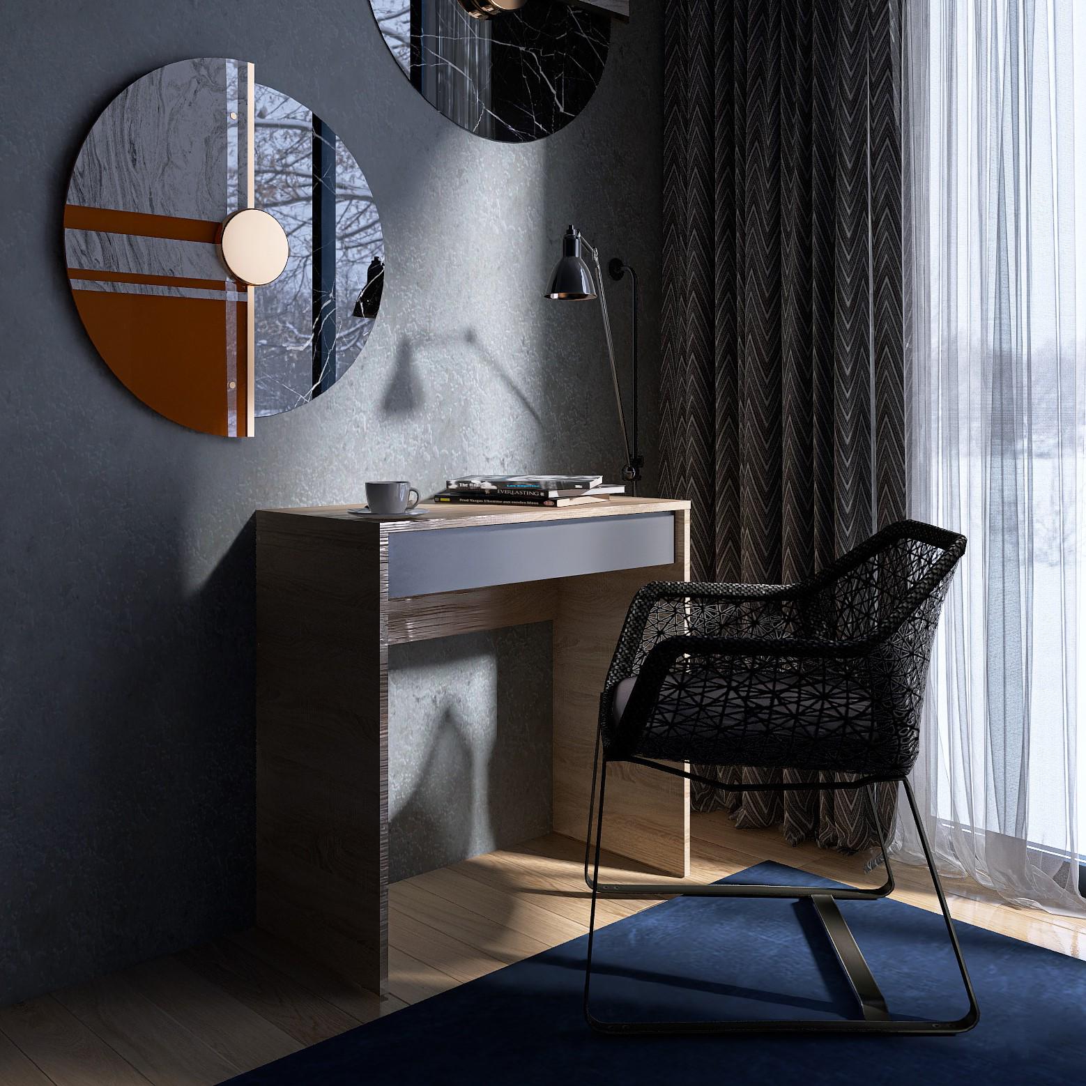 Компьютерный стол Everest Сити 750 Мини 752х380х746 мм Сонома/Графит (11422) - фото 3 Компьютерный стол Everest Сити 750 Мини 752х380х746 мм Сонома/Графит (11422) - фото 3