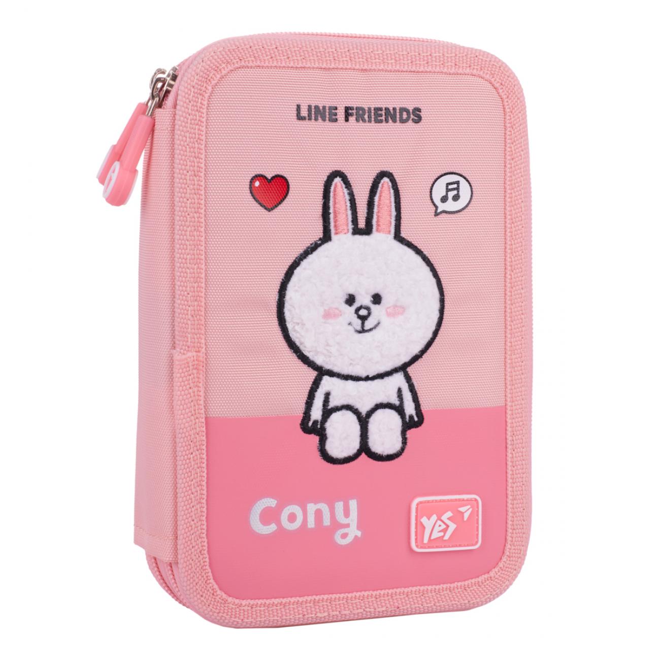 Пенал жесткий двойной YES Line Friends Pretty Choco and Cony P-01 (533638)