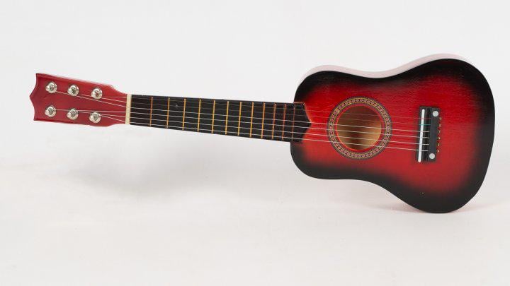 Детские гитара на 6 струн деревянная/запасная струна медиатор 52 см (M 1370-5)