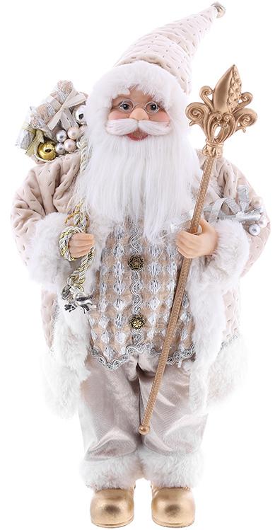 Фигура новогодняя Санта Клаус с подарками 45 см Шампань/Белый (BD-NY44-110)