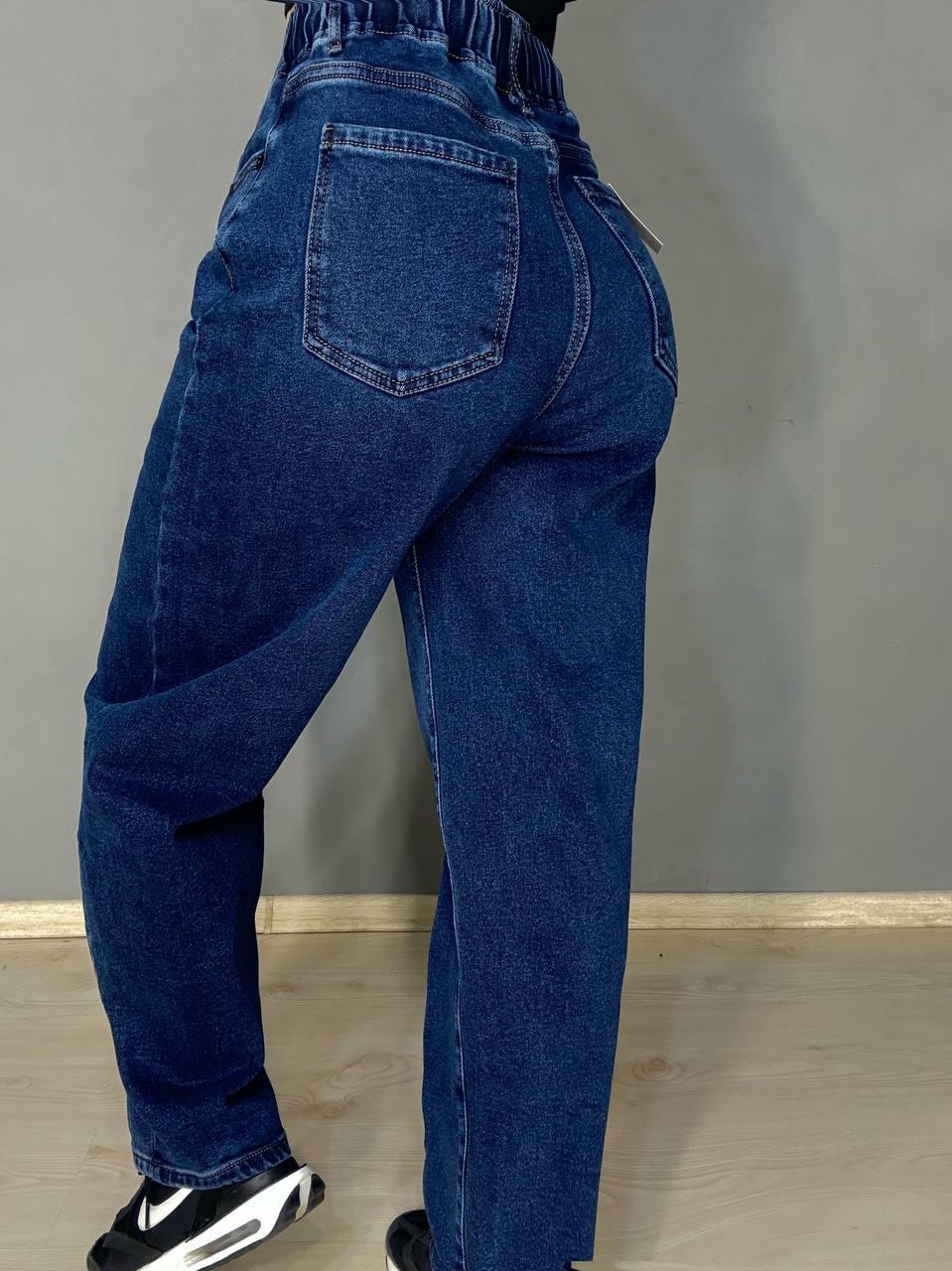 Джинсы женские Vanver 8335 утепленные на флисе MOM с резинкой на талии р. 32 Синий (5553) - фото 6 Джинсы женские Vanver 8335 утепленные на флисе MOM с резинкой на талии р. 32 Синий (5553) - фото 6