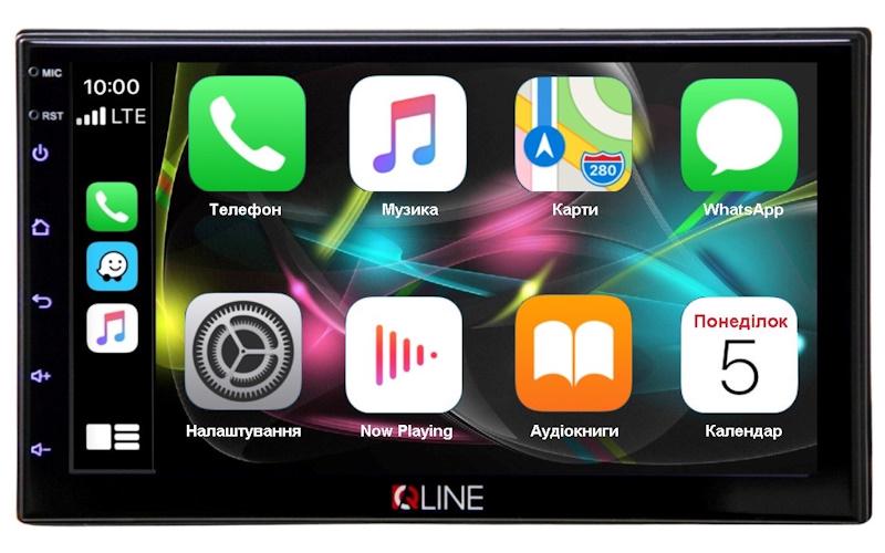 Автомагнитола QLine Dino-1001 Carplay/Android Auto (24933)