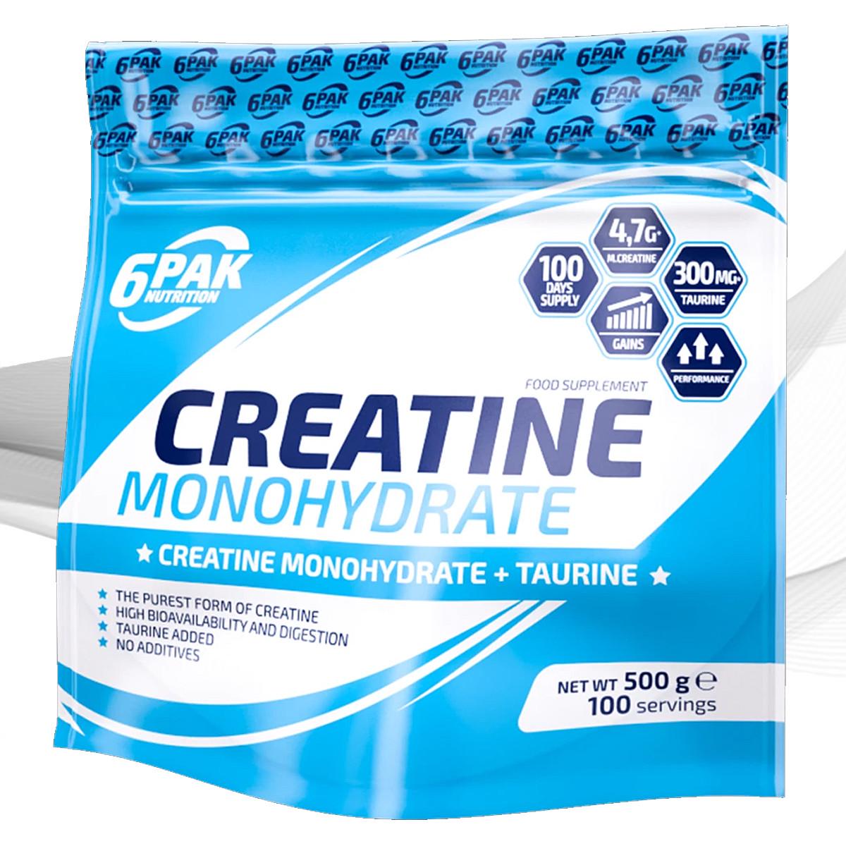 Креатин моногідрат 6PAK Nutrition Creatine Monohydrate 500 г 100 порцій Lemon