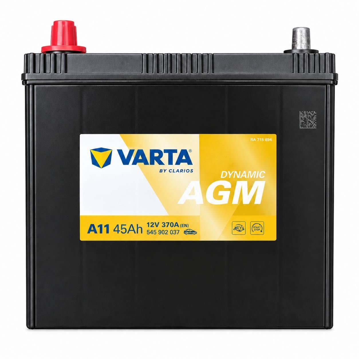 Акумулятор автомобільний Varta Asia AGM A11 45 Ah 370A L+ 12V (3192592872) Акумулятор автомобільний Varta Asia AGM A11 45 Ah 370A L+ 12V (3192592872)