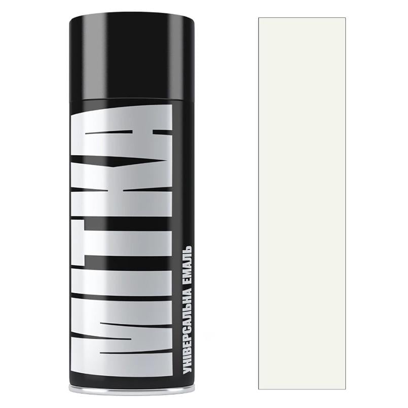 Емаль універсальна MITKA 9010 Біла глянцева аерозоль, 500мл Емаль універсальна MITKA 9010 Біла глянцева аерозоль, 500мл