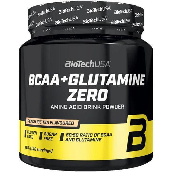 Амінокислота BCAA для спорту BioTechUSA BCAA + Glutamine Zero 480 г 40 порцій Peach Ice Tea