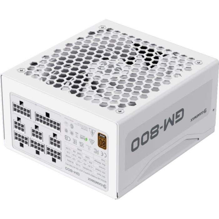 Блок питания 800 Вт, GameMax GM-800, белый, полумодульный, 80+ Bronze, Active PFC, 14 см, 3xMolex / 6xSATA / 2x6+2-pin / 1x4+4-pin