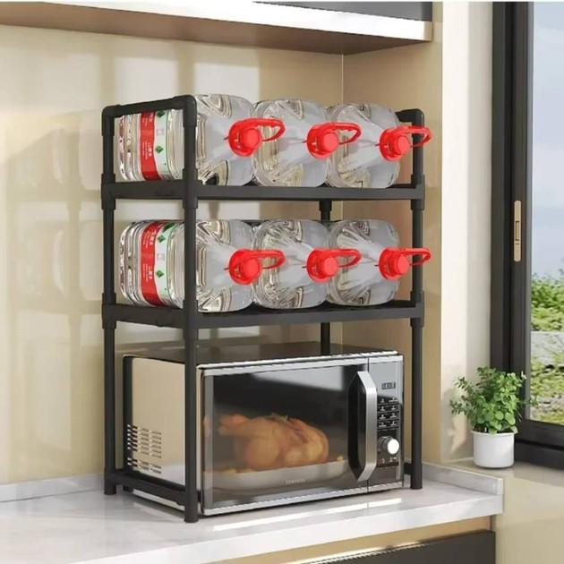 Полка-огранайзер кухонная под микроволновкую печь 2 полки