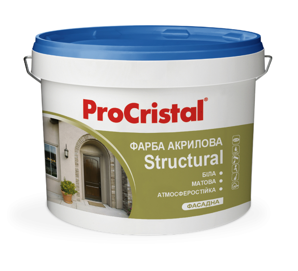 Краска структурная ProCristal Structural IP-138 15 кг Белый