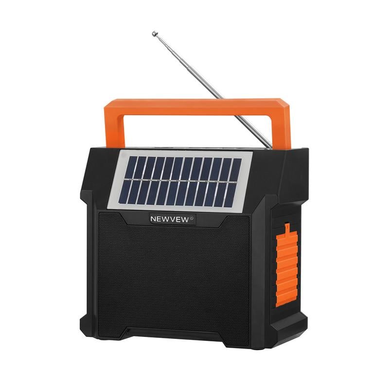 Портативна колонка NEWVEW NV-9153 Solar Panel/BT/USB/TF/FM з ліхтарем Orange (33559501) Портативна колонка NEWVEW NV-9153 Solar Panel/BT/USB/TF/FM з ліхтарем Orange (33559501)