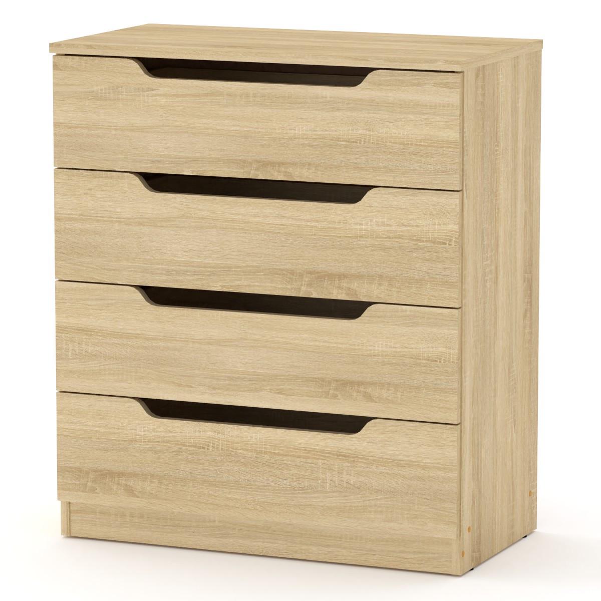 Комод Компаніт без ручок з 4 шухлядами Дуб сонома (26966258) - фото 1 Комод Компаніт без ручок з 4 шухлядами Дуб сонома (26966258) - фото 1