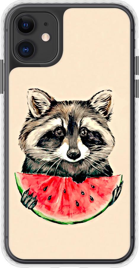 Чехол на iPhone 11 Енотик с арбузом (4605pc-1722-42517) Чехол на iPhone 11 Енотик с арбузом (4605pc-1722-42517)