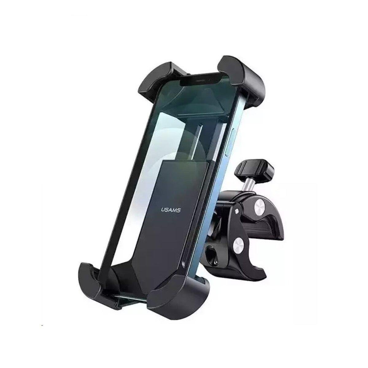 Тримач для мобільного на кермо велосипеда/мотоцикла/самоката Usams US-ZJ064 Cycling Shockproof Phone Holder Black - фото 5