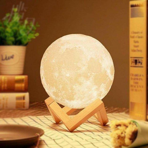 Нічник настільний 3D Moon Light Lamp Місяць (GN-001) - фото 2