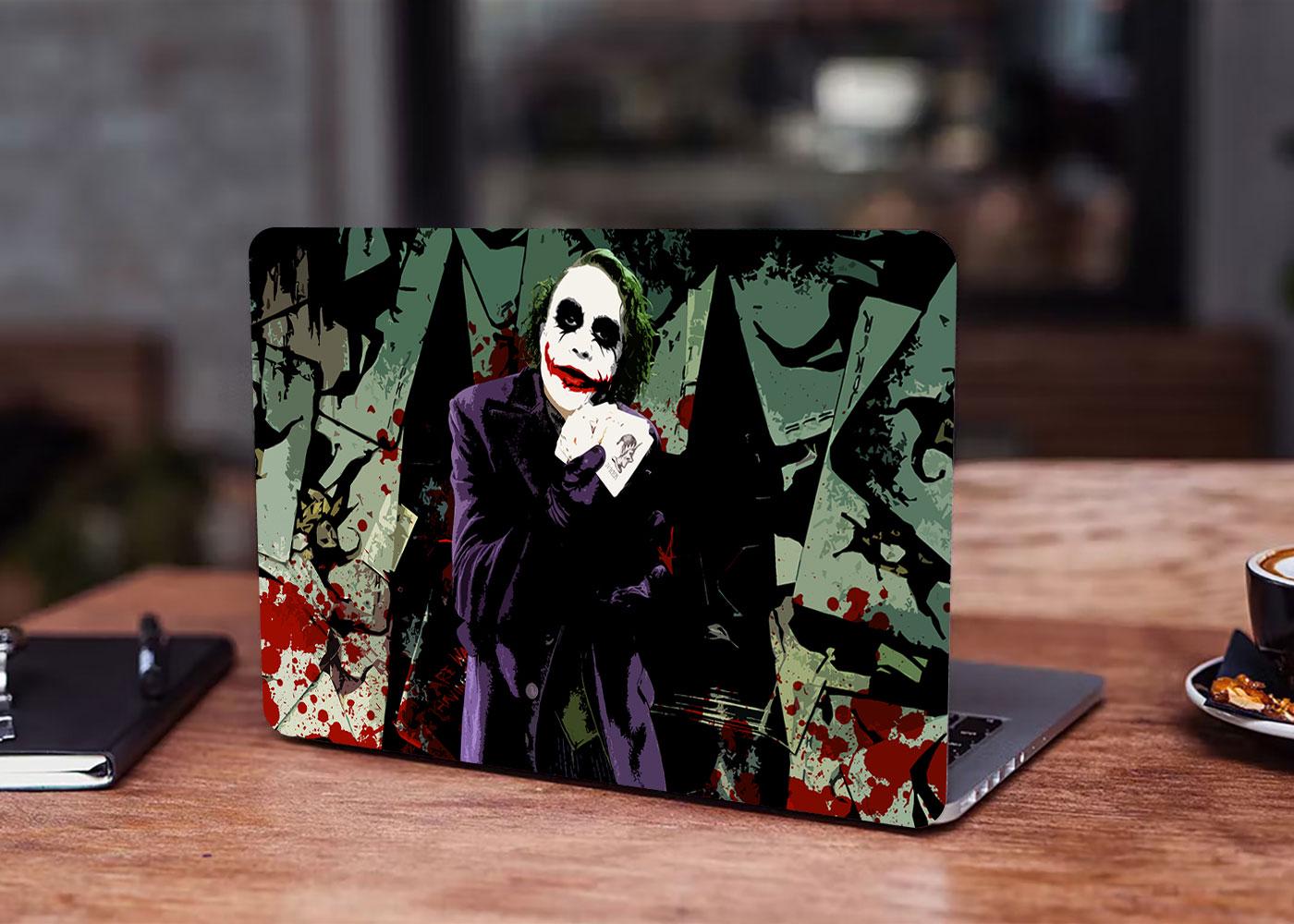 Декоративная наклейка на ноутбук 17,3" Joker Heath Ledger 400х260 мм (100671_17)