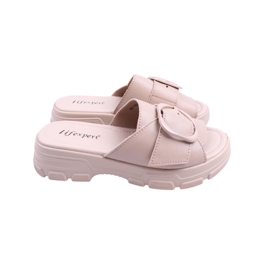Шлепанцы женские Li Fexpert из кожи р. 40 Бежевый (957-22LSHC)