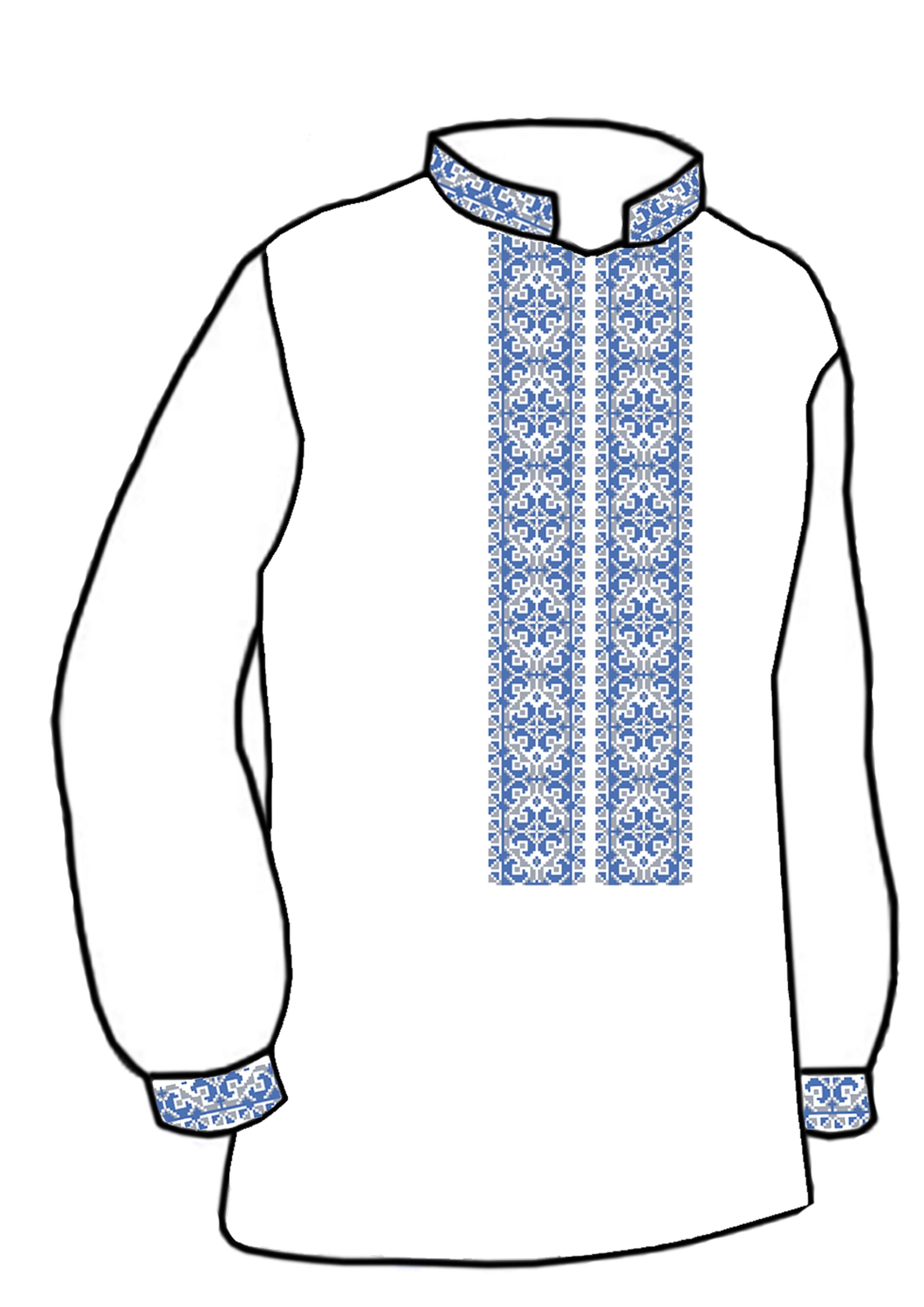 Заготовка для вишивки нитками або бісером/сорочка чоловіча не пошита СЧД-199 домоткане полотно Заготовка для вишивки нитками або бісером/сорочка чоловіча не пошита СЧД-199 домоткане полотно