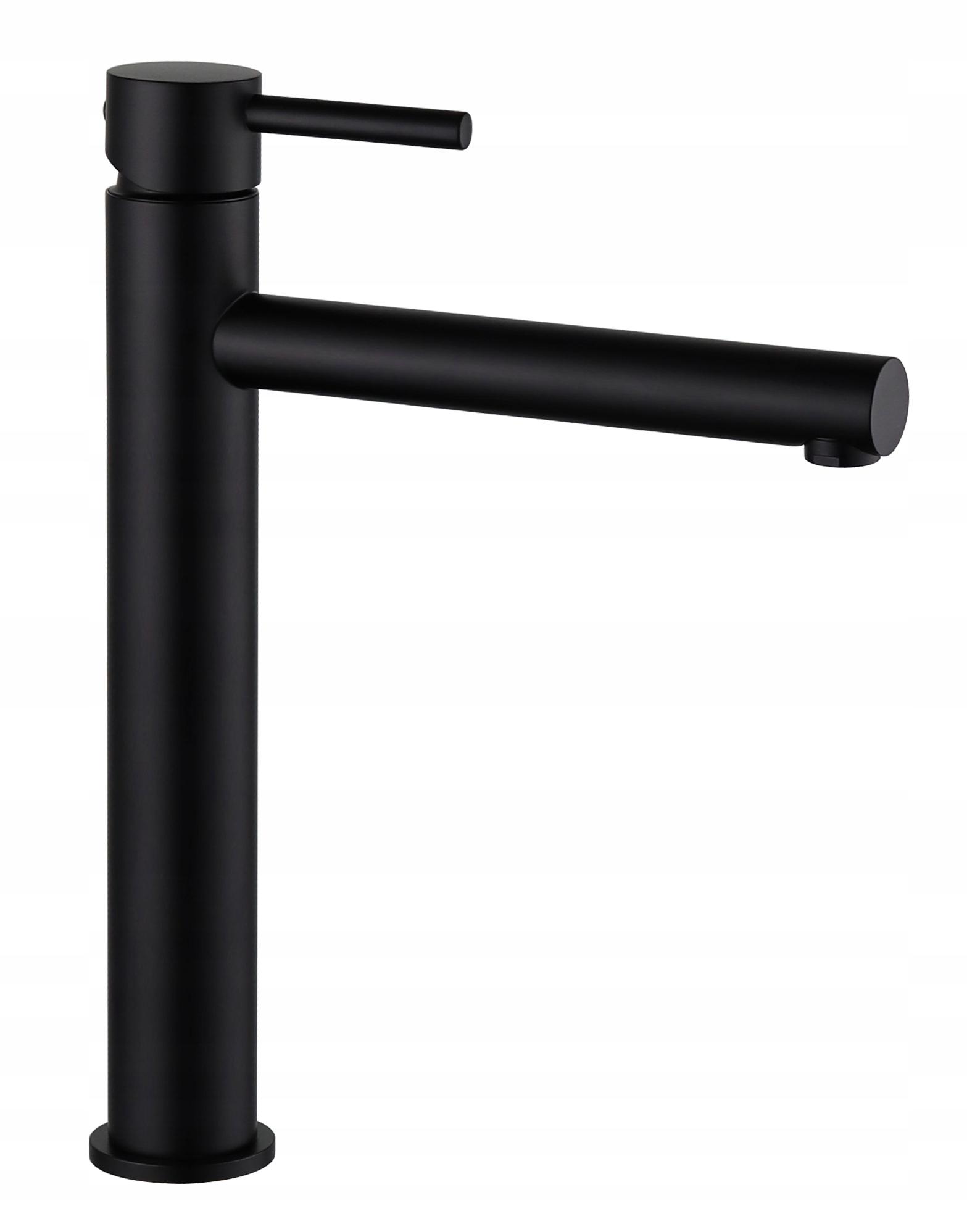 Смеситель Mexen Elba Black High высокий для раковины Черный