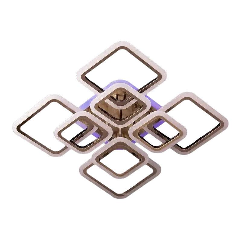 Люстра светодиодная LED SL-5342/4+4B AB+RGB Антик с пультом 192 W