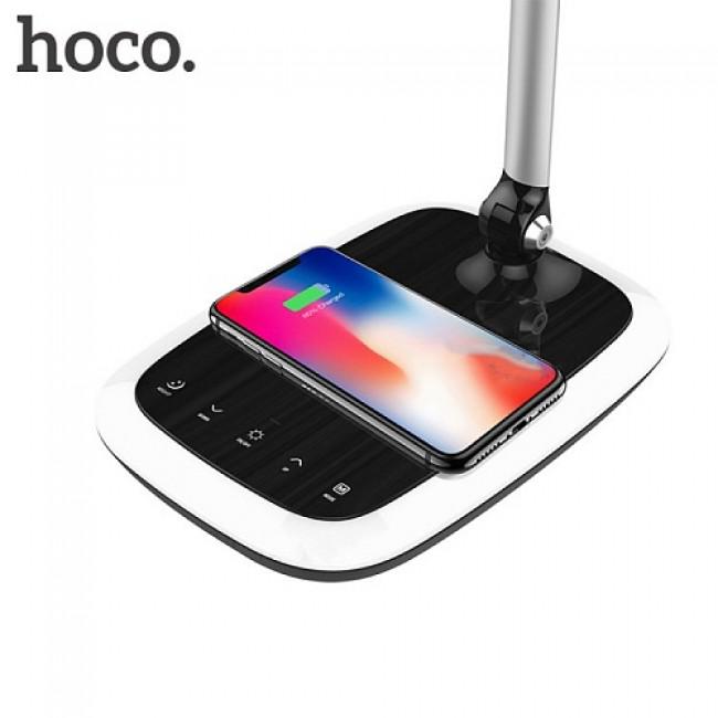 Настольная лампа Hoco Splendid Eye Care Wireless Charger Black (5564617) - фото 2