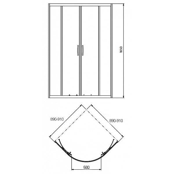 Душевая кабина Kolo REKORD 90х90 см - фото 2