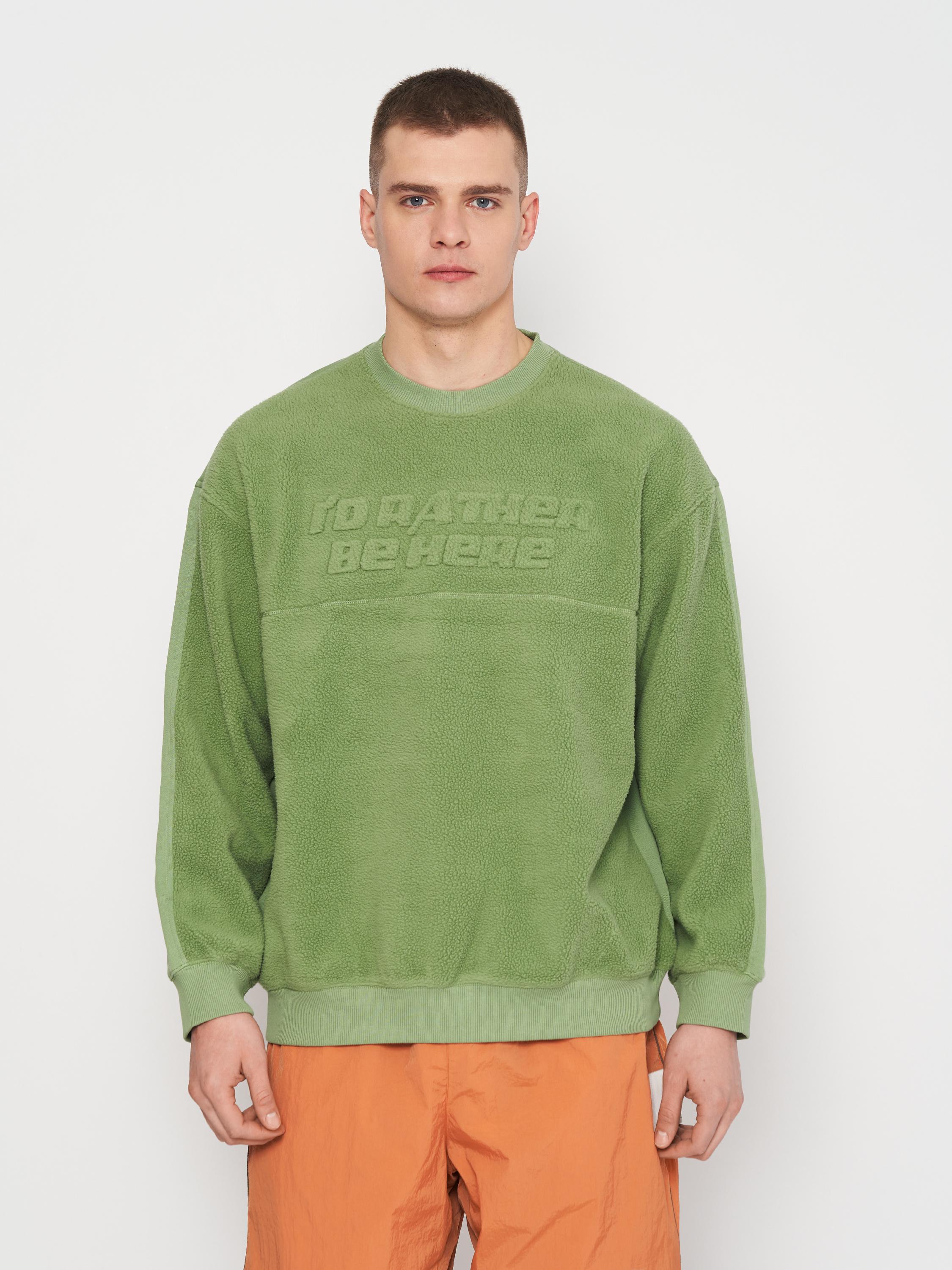 Свитшот из плюша оверсайз L Светло-зеленый (1125896arl)