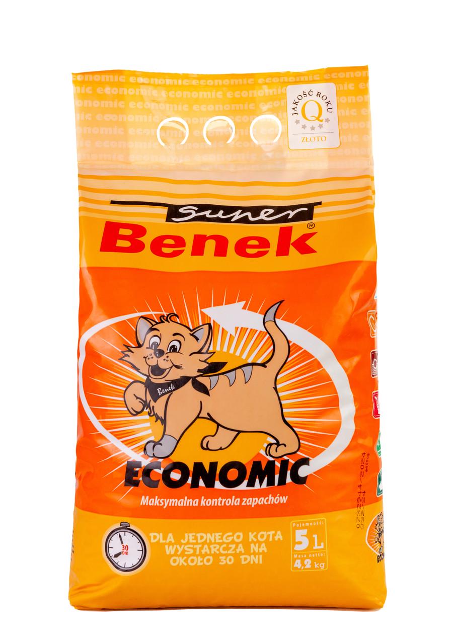 Наполнитель для лотков бентонитовый Super Benek 7012696 Экономик 5 л Наполнитель для лотков бентонитовый Super Benek 7012696 Экономик 5 л