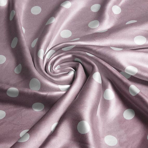 Ткань атлас-шелк стрейч IDEIA Горошек 1,5 м Темный фрез (2200004220031)