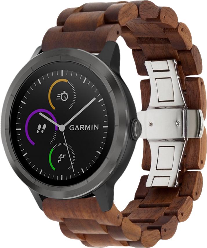 Ремешок деревянный WoodLock для Garmin Vivoactive 3 Brown (28269-30)