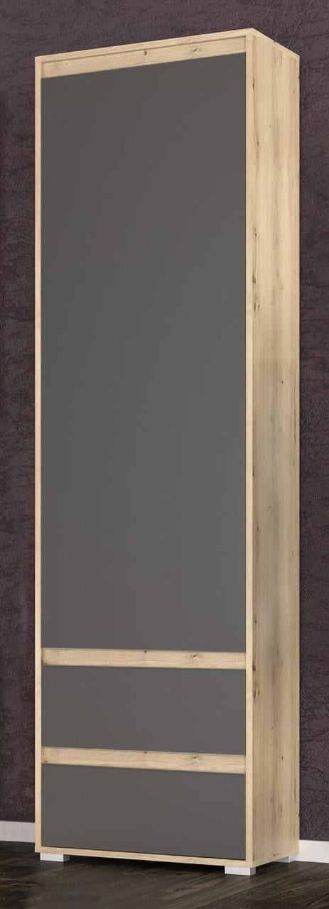 Шафа в передпокій Мебель-Сервіс 1Д2Ш Торіно Дуб Артізан/Сірий (26885014) - фото 2 Шафа в передпокій Мебель-Сервіс 1Д2Ш Торіно Дуб Артізан/Сірий (26885014) - фото 2