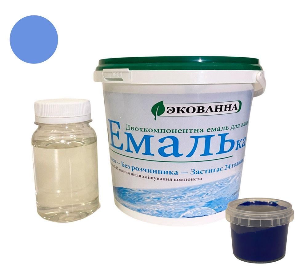 Эмаль для реставрации ванн ЭкоВанна ЭкоЭмалька 1000 г Синий (23915882)