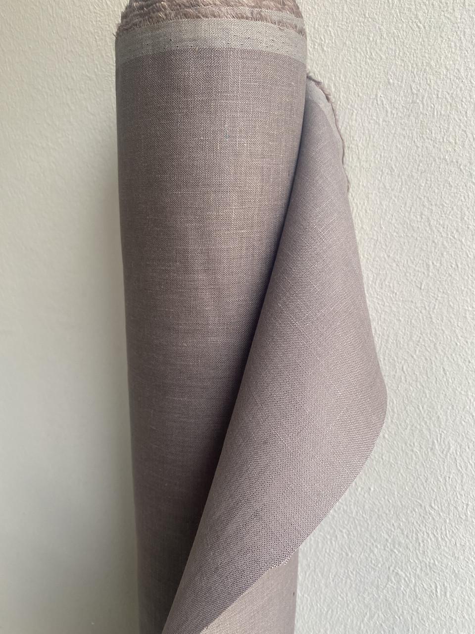 Ткань LINEN PLUS льняная 150 см 1322 Кофейный - фото 3