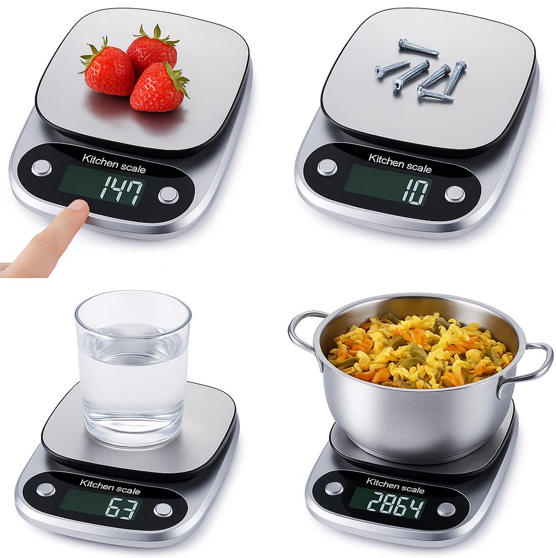 Весы электронные кухонные UChef SF-500 с металлической платформой до 10 кг - фото 12 Весы электронные кухонные UChef SF-500 с металлической платформой до 10 кг - фото 12